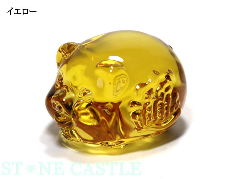 彫刻置物】福豚(招財進寶) クリスタルガラス (小) 各色 | すべての商品