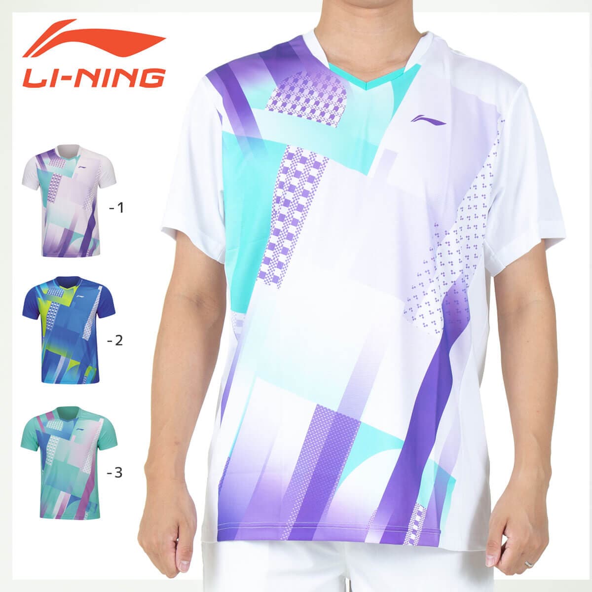 LI-NING AAYS063 ゲームシャツ バドミントンウェア(ユニ/メンズ