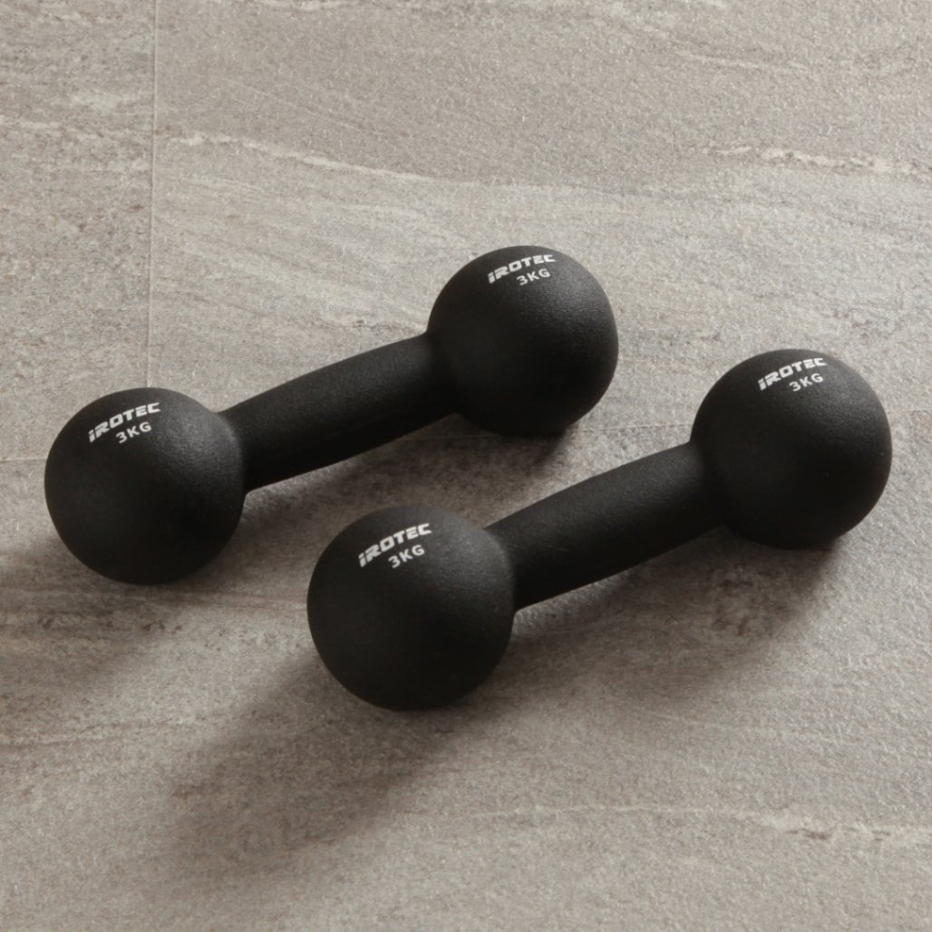 ネオプレーンダンベル6kgセット(片手3kg×2個) IROTEC (アイロテック)