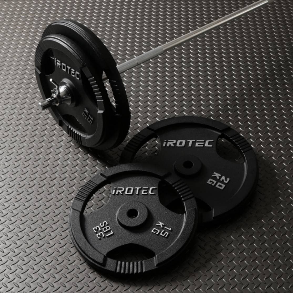 ショートアイアンバーベル78kgセット / IROTEC（アイロテック）