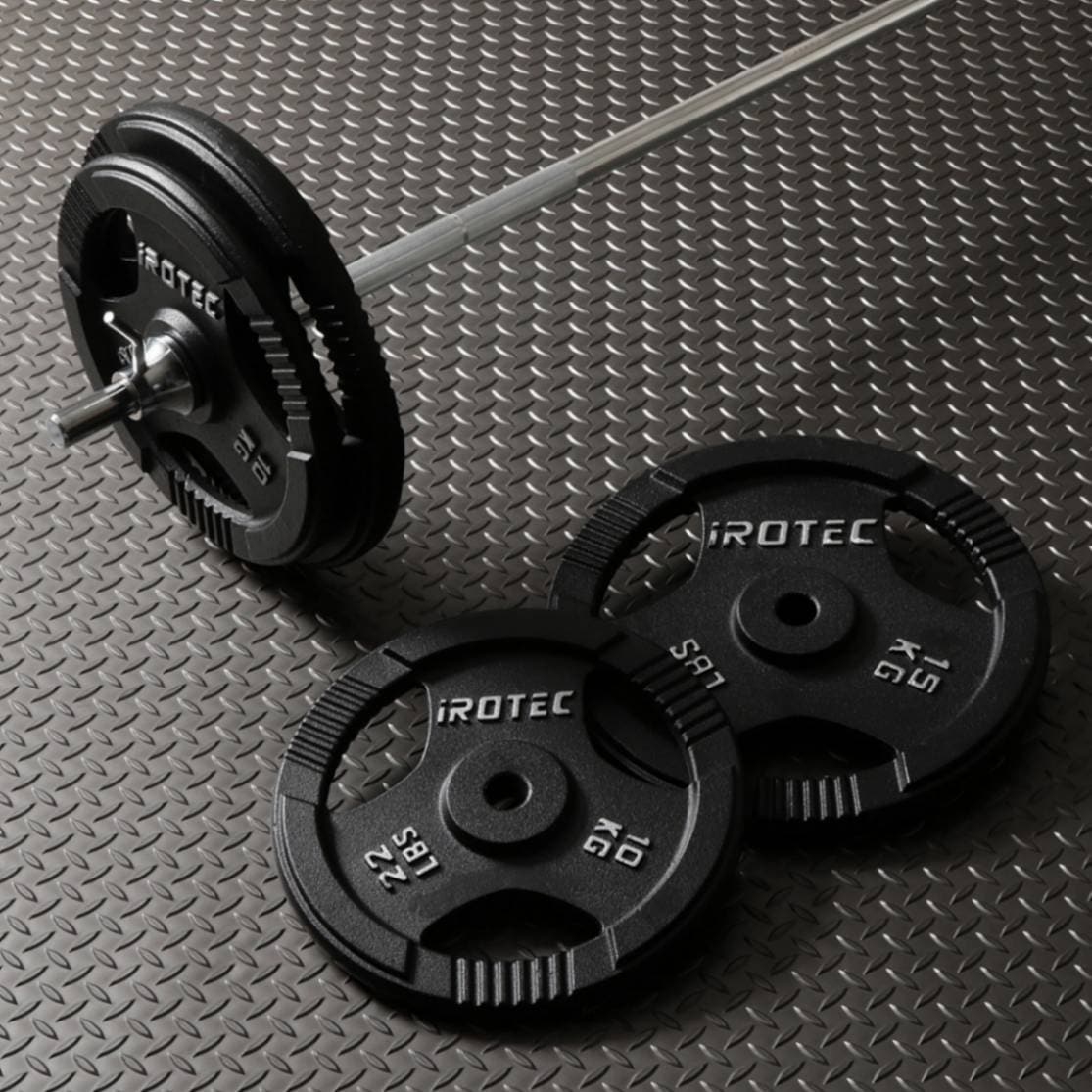 ショートアイアンバーベル58kgセット / IROTEC（アイロテック）