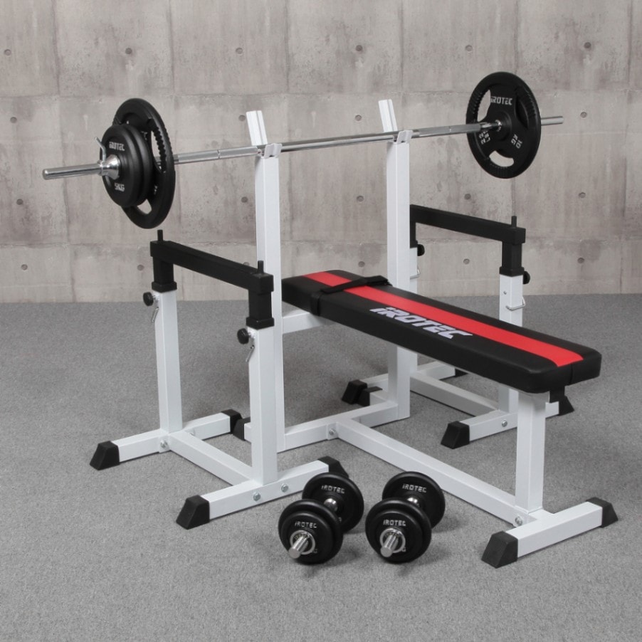 ストレングスセット70K プレスベンチ + アイアンバーベルダンベル70kg