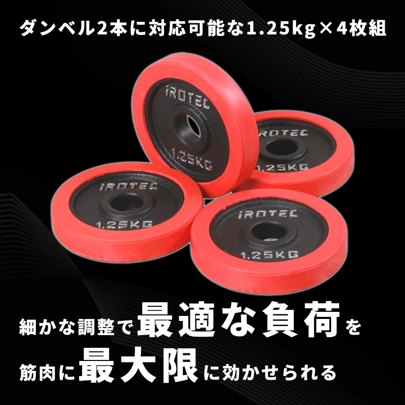 ラバー プレート 1.25kg(4枚) IROTEC (アイロテック)