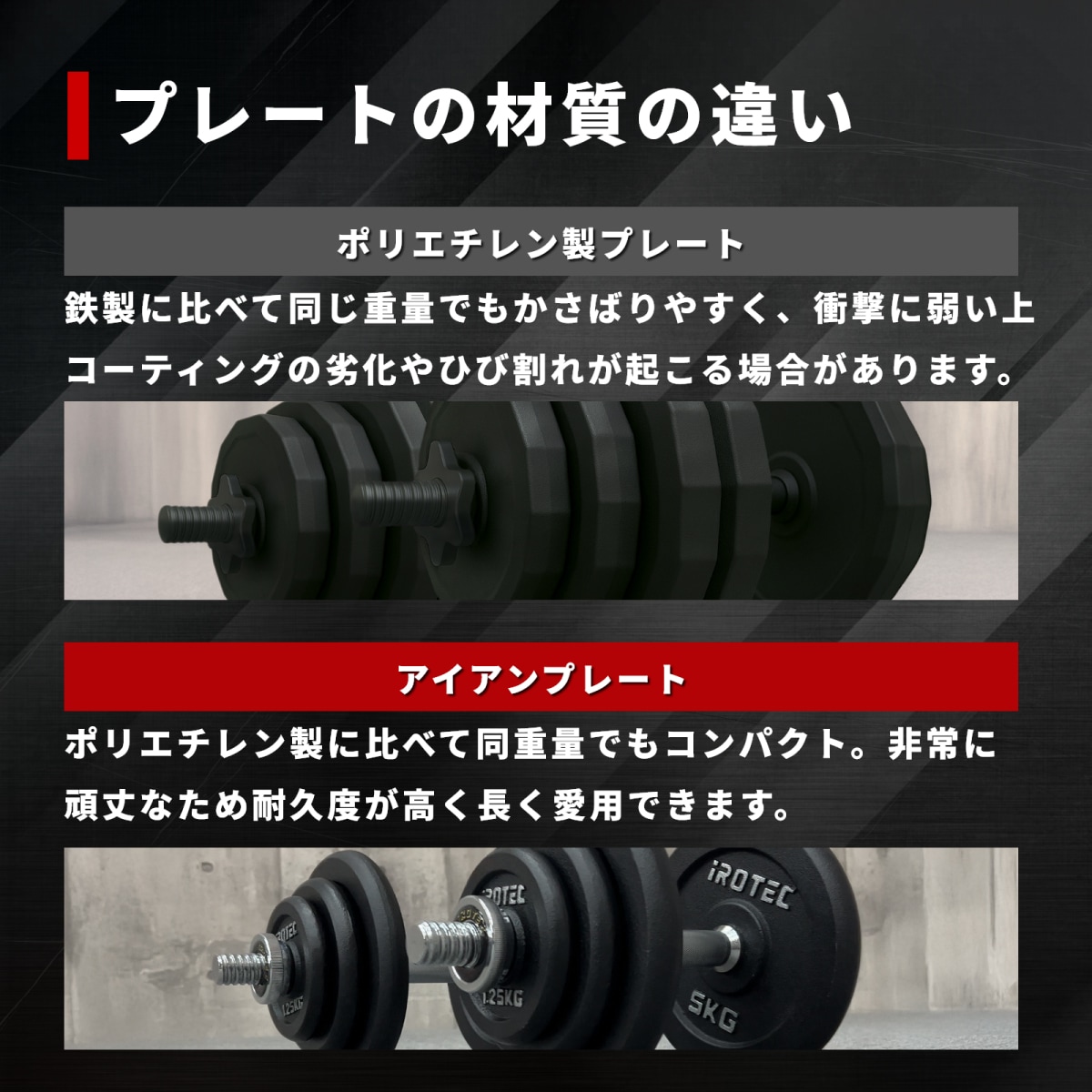 アイアンプレート1.25kg(4枚) IROTEC (アイロテック)