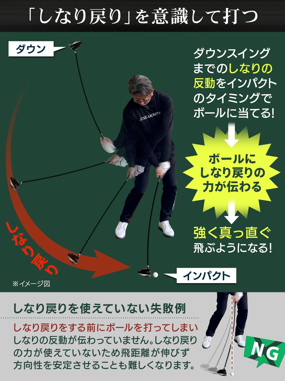 ゴルフ スイング 練習器具 スイングトレーナー 柔らかシャフト