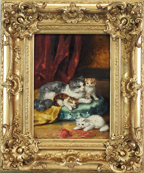 ブリュネル・ド・ヌヴィル 「毛糸玉で遊ぶ小猫たち」 | | アトリエ
