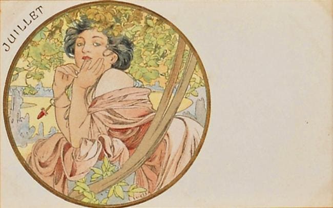 アルフォンス・ミュシャ 「7月・Juillet」 | | アトリエ・ブランカ