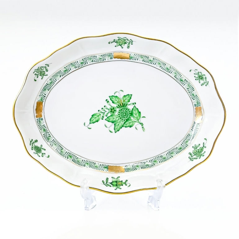 ヘレンド ファンシーディッシュ アポニーグリーン プレート 洋食器