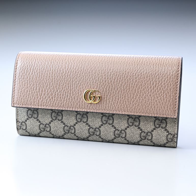 名入れ可有料】グッチ GUCCI 長財布 レディース プチ マーモント