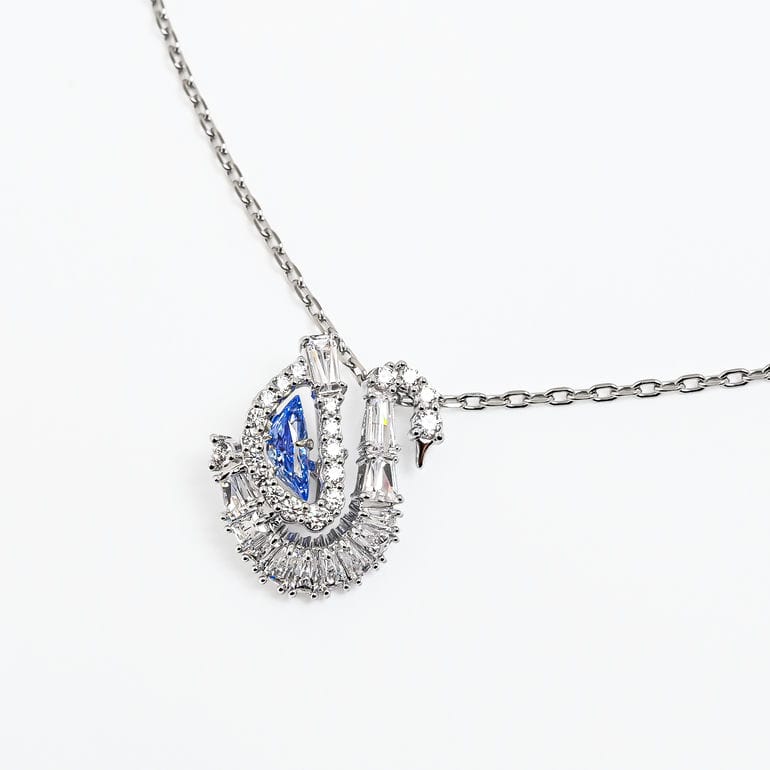 スワロフスキー SWAROVSKI ネックレス Swan スワン クリア ブルー