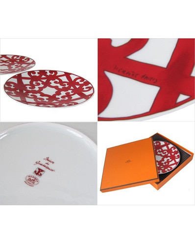 エルメス HERMES デザートプレート 21.5cm ペア ガダルキヴィール