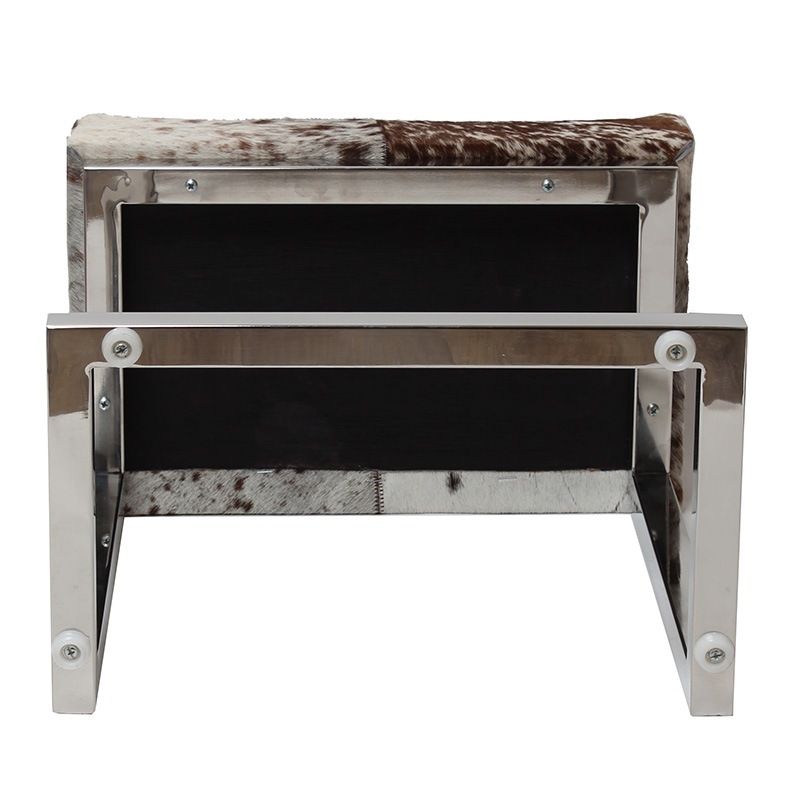 リアルファー玄関スツール ブラウン/ホワイト | 家具,チェア,スツール