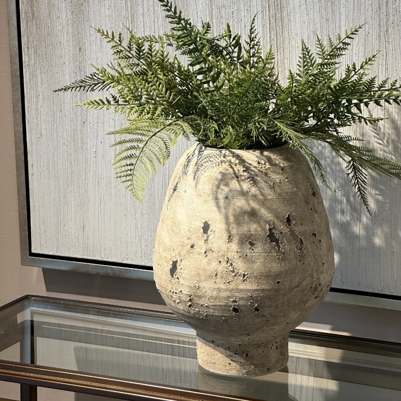 セラミックベース グレー 高座 花器 陶器 | デコレーション,花瓶