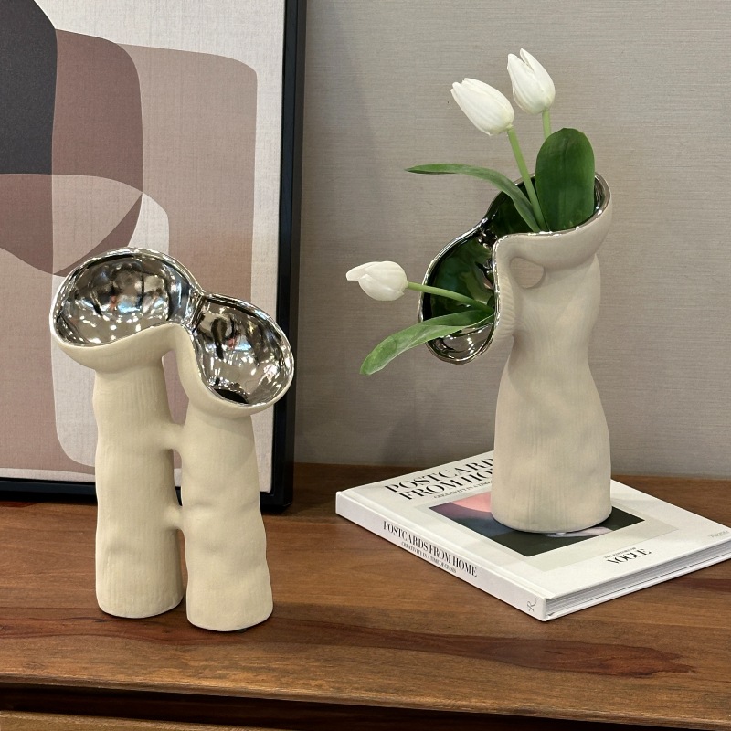 ユニークセラミックベース 二口タイプ | デコレーション,花瓶