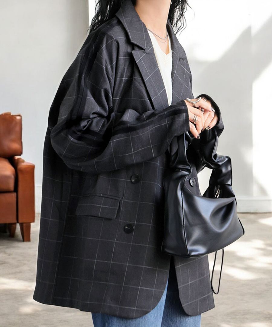 チェックラインジャケット ジャケット レディース 送料無料・メール便