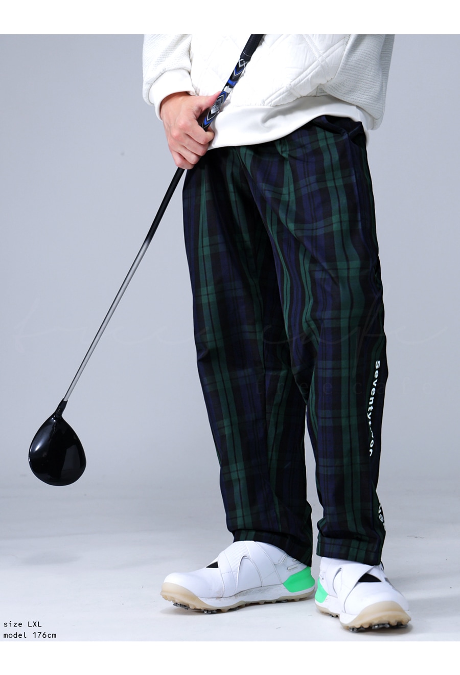 再入荷予定有!ANTIQUA GOLF×STCH チェックパンツ レディース 送料無料