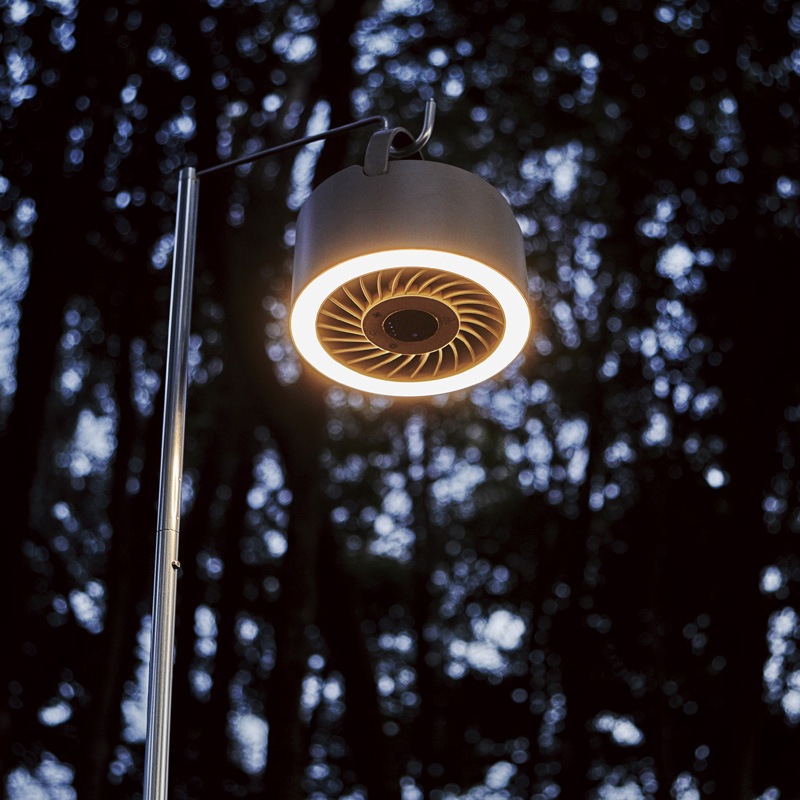 ライト付きで防災対策にも♪ポータブルサーキュレーター APC-980