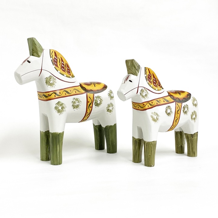 ダーラナホース アンティーク風 グリーン | 北欧雑貨,ダーラナホース