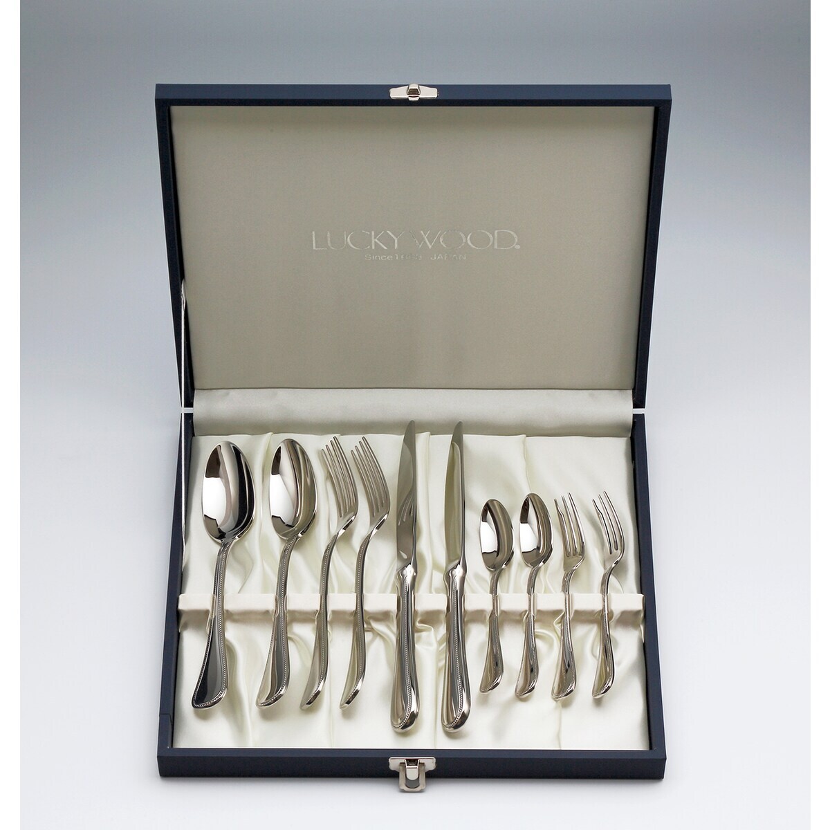 Blossomラッキーウッド カトラリーセット ステンレススチール 40点