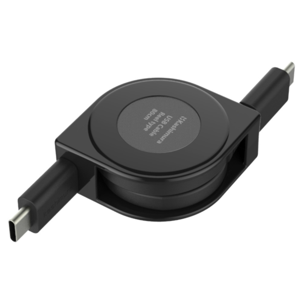 カシムラ USB充電＆同期ケーブル リール80cm PD60W対応 AJ-648 | カー