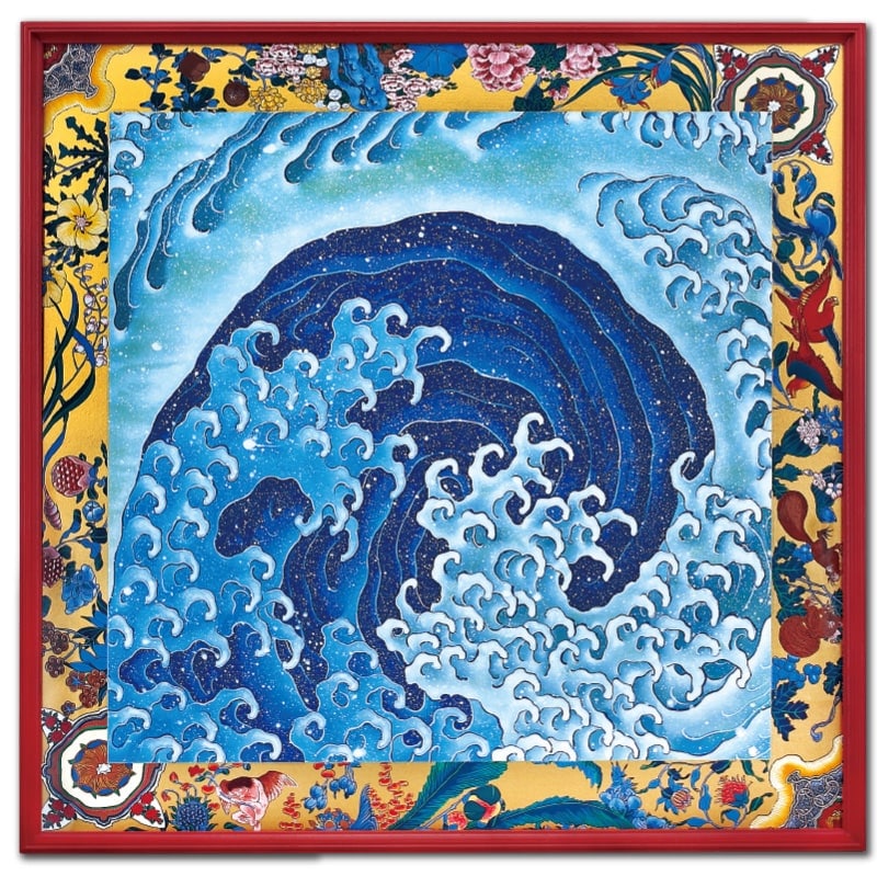 神奈川沖浪裏』 葛飾北斎 F4号 浮世絵 複製名画 額装付 | 額装・掛軸