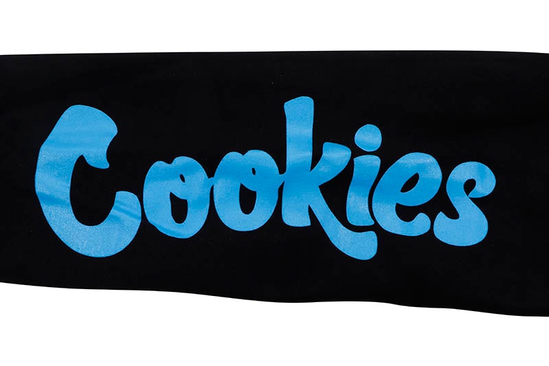 COOKIES C-BITE LOGO ZIP HOODIE (BLACK/COOKIES BLUE) CM234HFP06