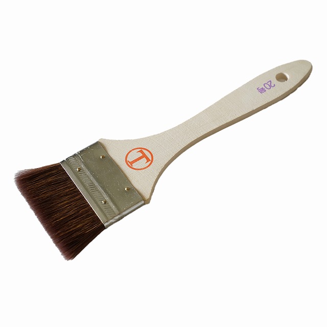 大塚刷毛 シマ毛金巻刷毛 平茶 20号