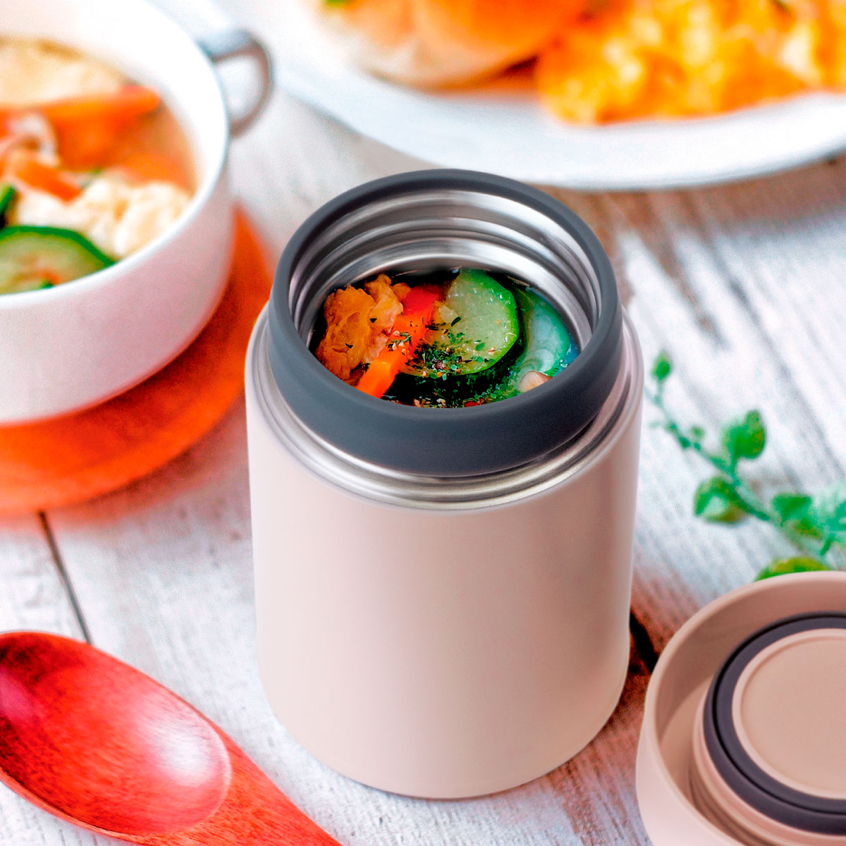 フードポット スープジャー 310ml マットブラック マットシルバー