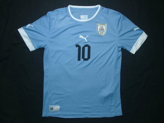 ウルグアイ代表 12 ホーム 半袖 ユニフォーム PUMA+フォルラン10