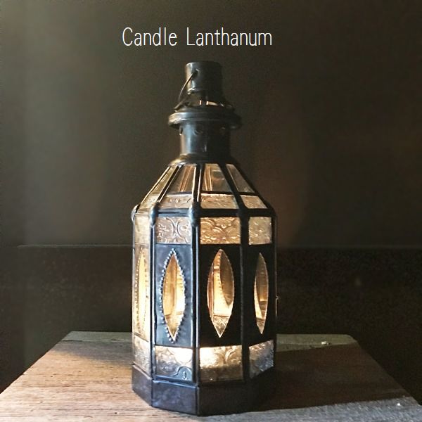 モロッコ風のガラスランタン／キャンドルランタン／モロッコランプ