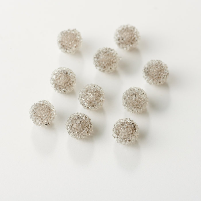 シュガービーズ ブラックダイヤモンド 6.5mm 10粒【アクリルビーズ