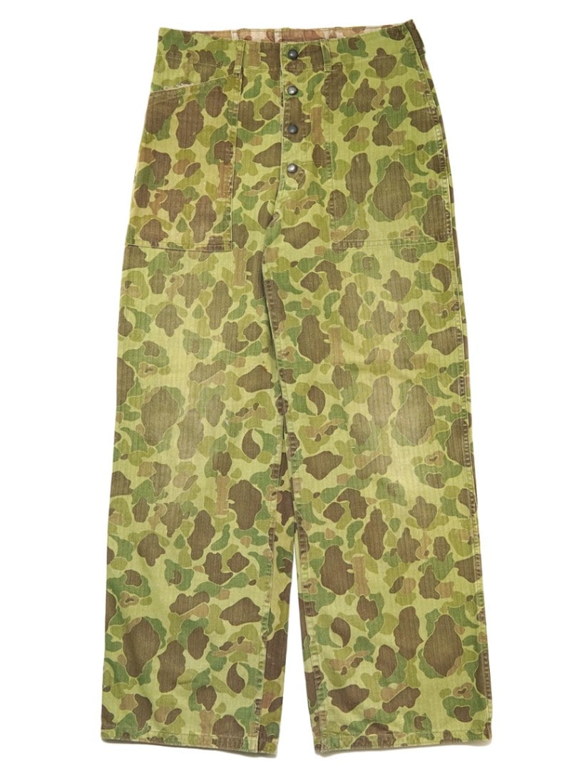 40's USMC P-42 ダックハンターカモ 1st 片ポケ HBTパンツ 実寸(32x31