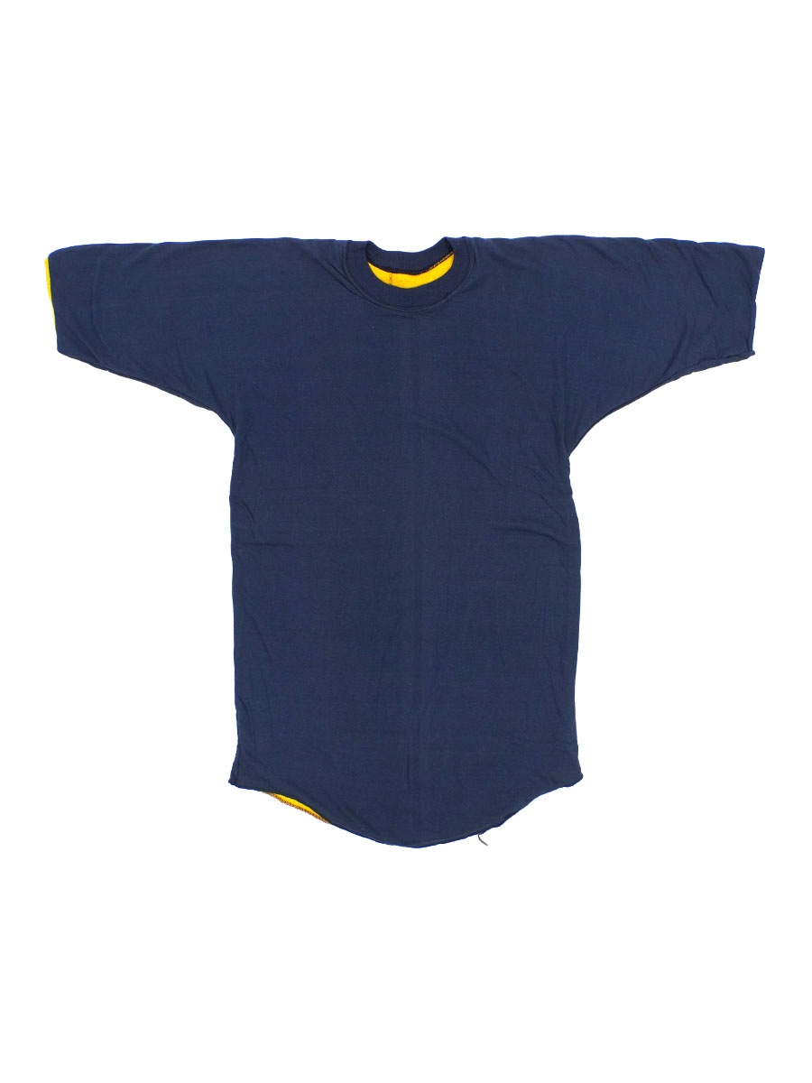 70's RUSSELL 金タグ リバーシブルTシャツ イエローxネイビー 表記(L