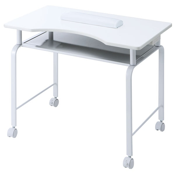 ネイルキャスターテーブル ピンク ホワイト 1500W2口コンセント付