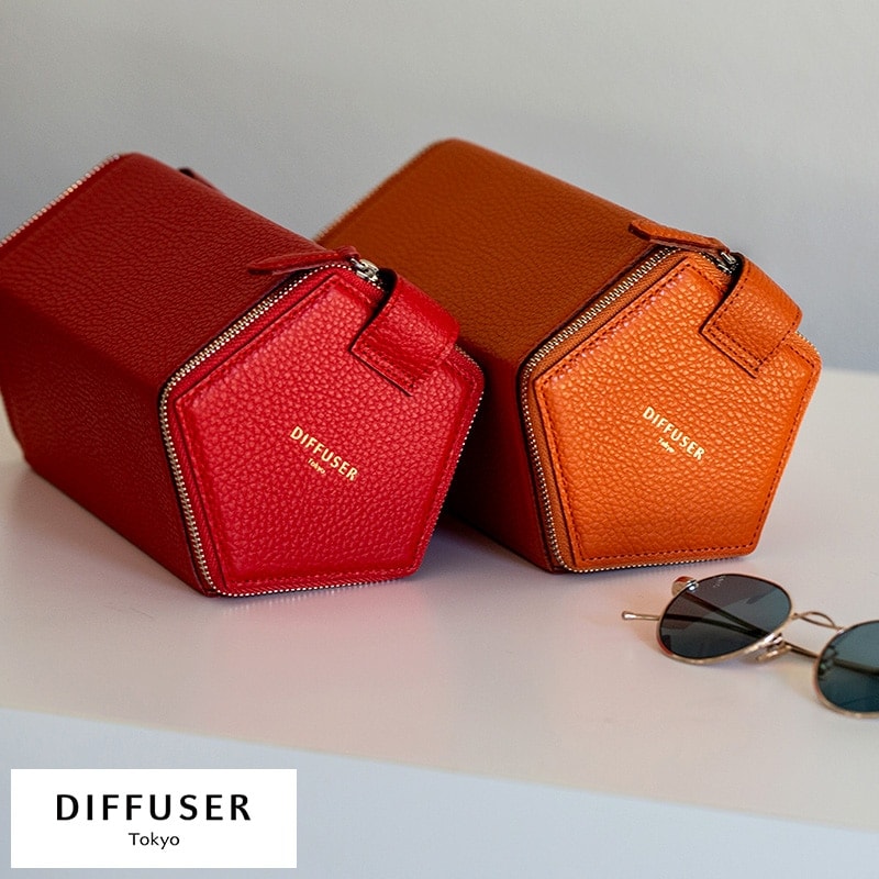 DIFFUSER 本革メガネケース 5本収納 PENTAGONAL PRISM STORAGE BOX