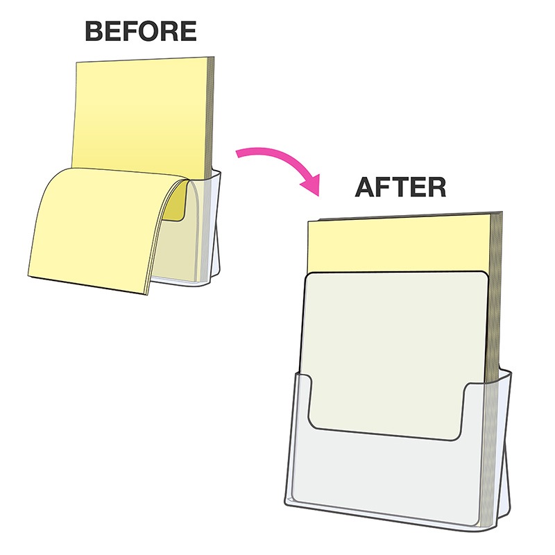 チラシ前倒れ防止プレート 縦250×横210mm