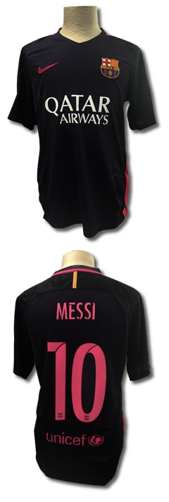 子供/ジュニア用 FCバルセロナ 2016-17 アウェイユニフォーム 10番 メッシ