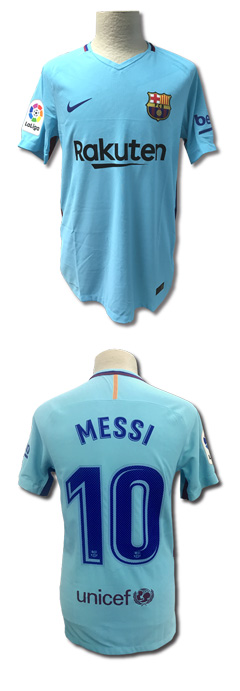 FCバルセロナ 2017-18 選手支給用アウェイユニフォーム #10 MESSI