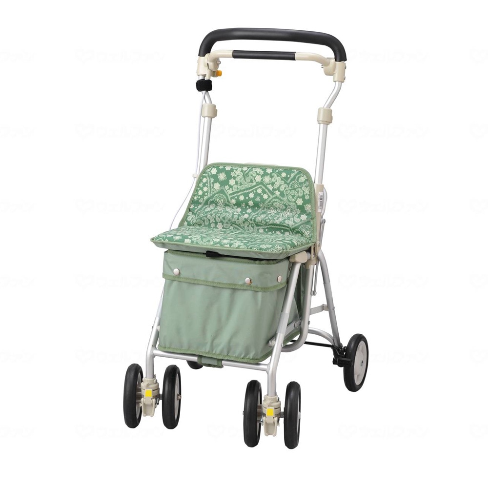 ヘルスバッグ ライトミニM ペイズリーLグリーン ｜ シルバーカー・歩行