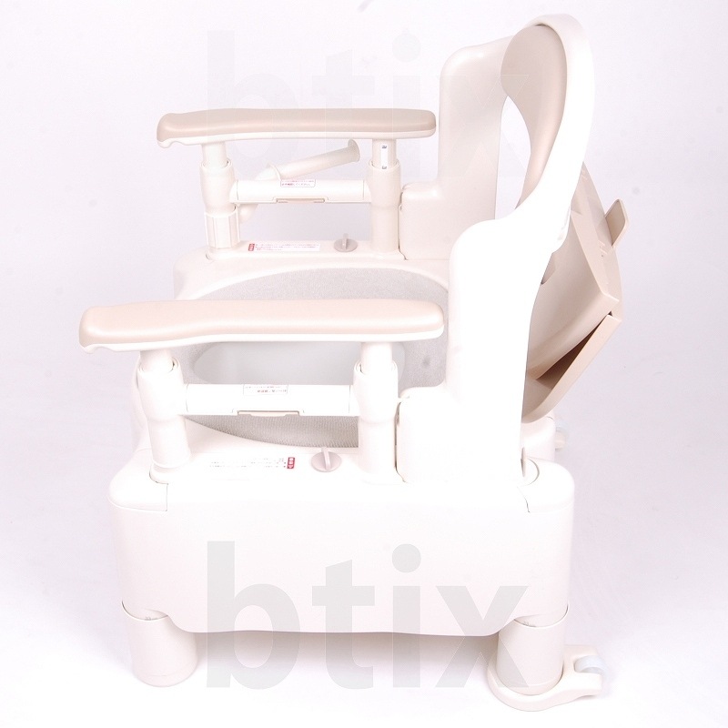 在庫限り】安寿 ポータブルトイレFX-CP ”ちびくまくん” キャスター付