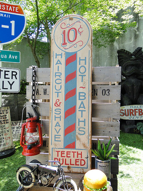 バーバーサインポール 木製看板の通販・販売 | アメリカ雑貨のテーマ