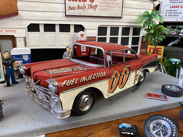 シボレー ベルエア ストックカー ブリキオブジェ （レッド）の通販