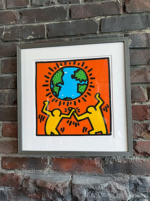 キース・ヘリング アートフレーム （Untitled,world） 木製額付き