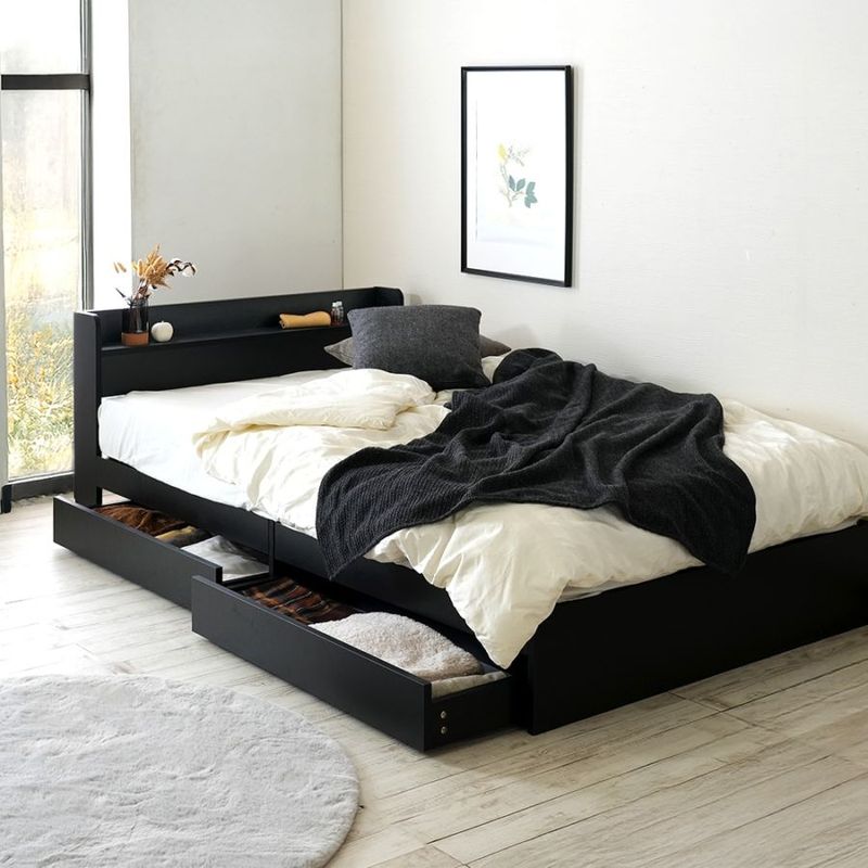 シングル】電動リクライニング 宮付 もこもこ折りたたみベッド｜ベッド