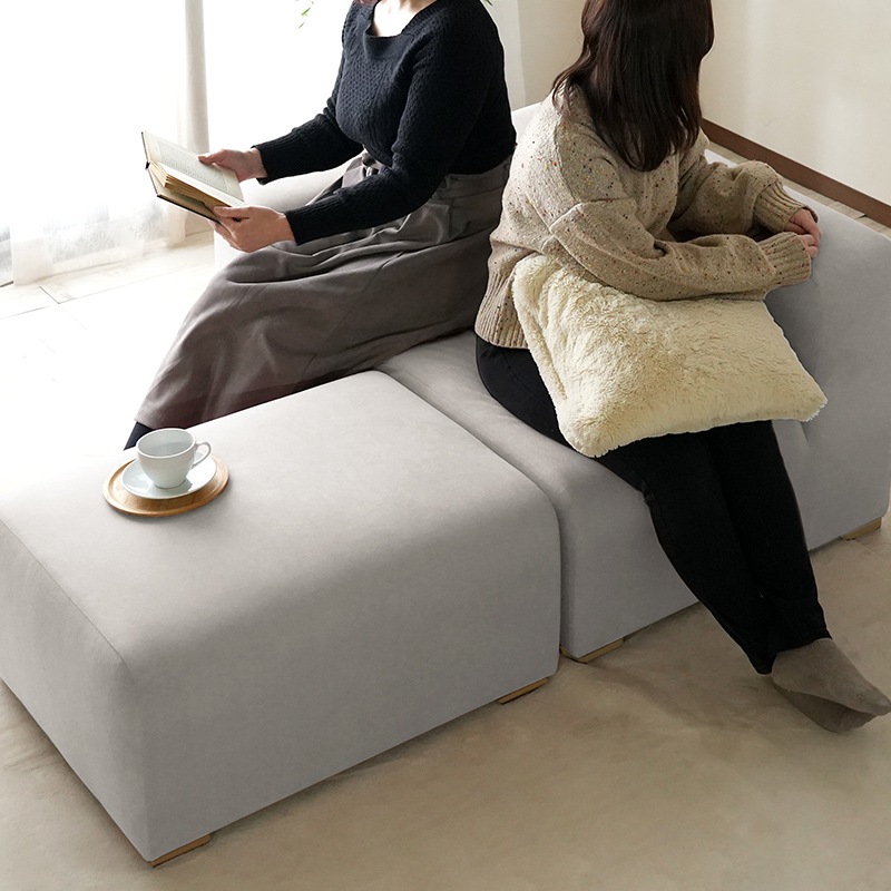 2人掛けのみ】組合せ自由な ファブリックソファ / モーブ 【Mauve】片