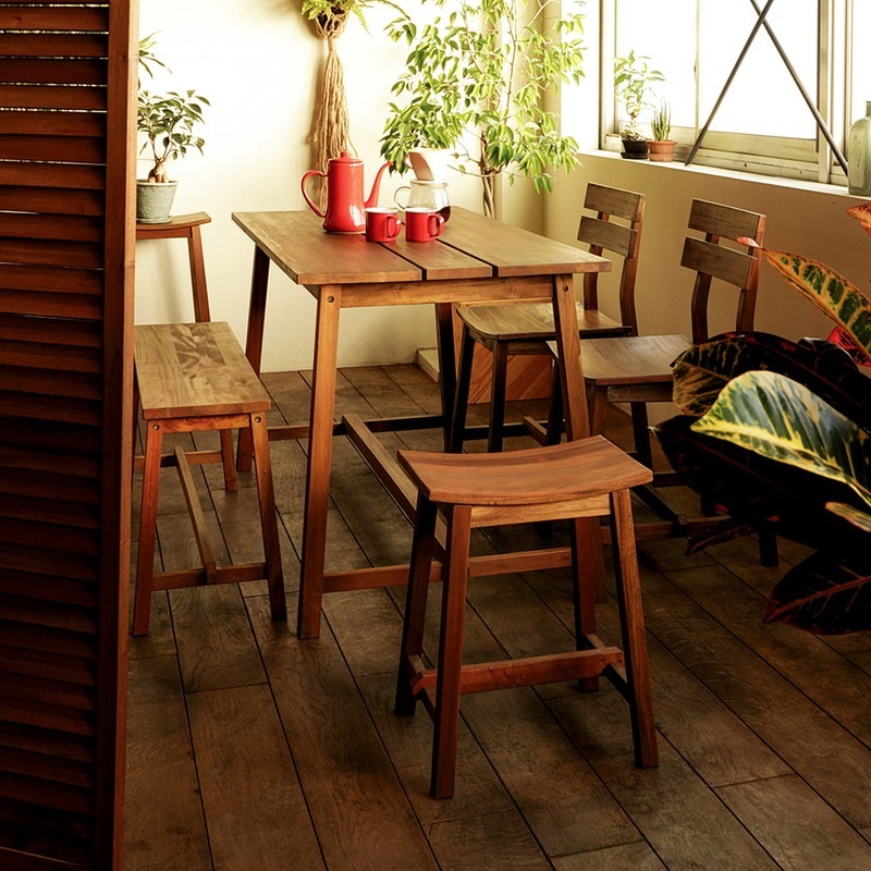 S】温かみのある天然木 【Jardin】ジャルダンスツール｜ベッド