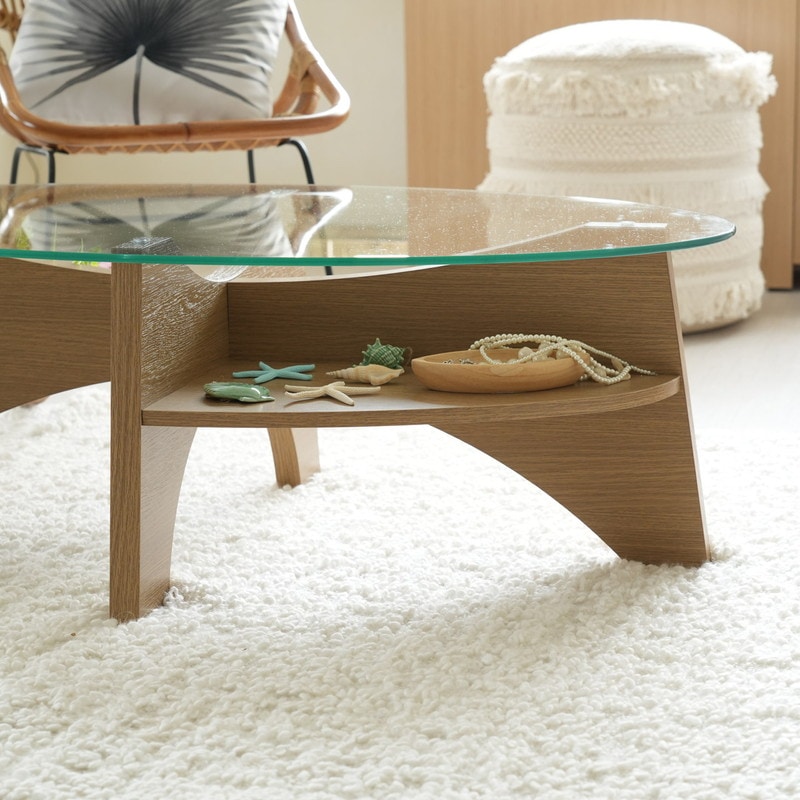 ガラステーブル オーバル型｜ベッド・マットレス・インテリア家具通販