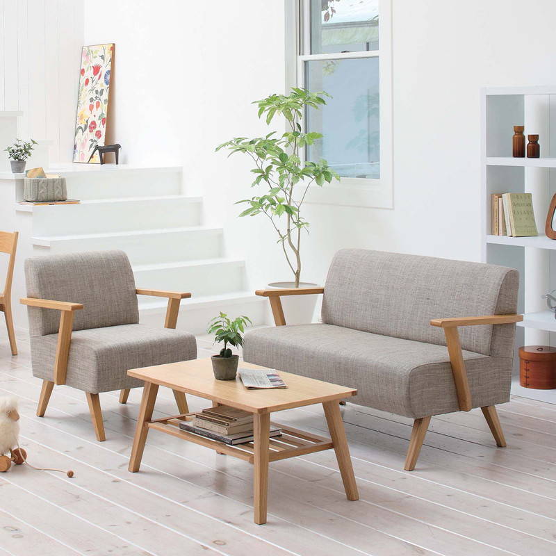 2人掛け】天然木 フレームソファ 2P / モティ【moti】｜ベッド