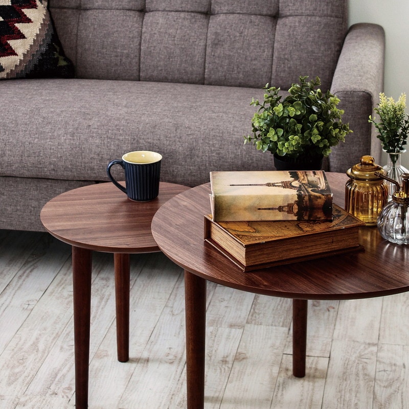 ネストテーブル ラウンド型 【TOMTE】トムテ｜ベッド・マットレス