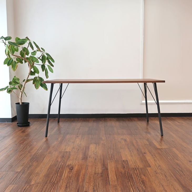 ウォールナット無垢材 細板 タフまる対応アイアンテーブル キャンプ